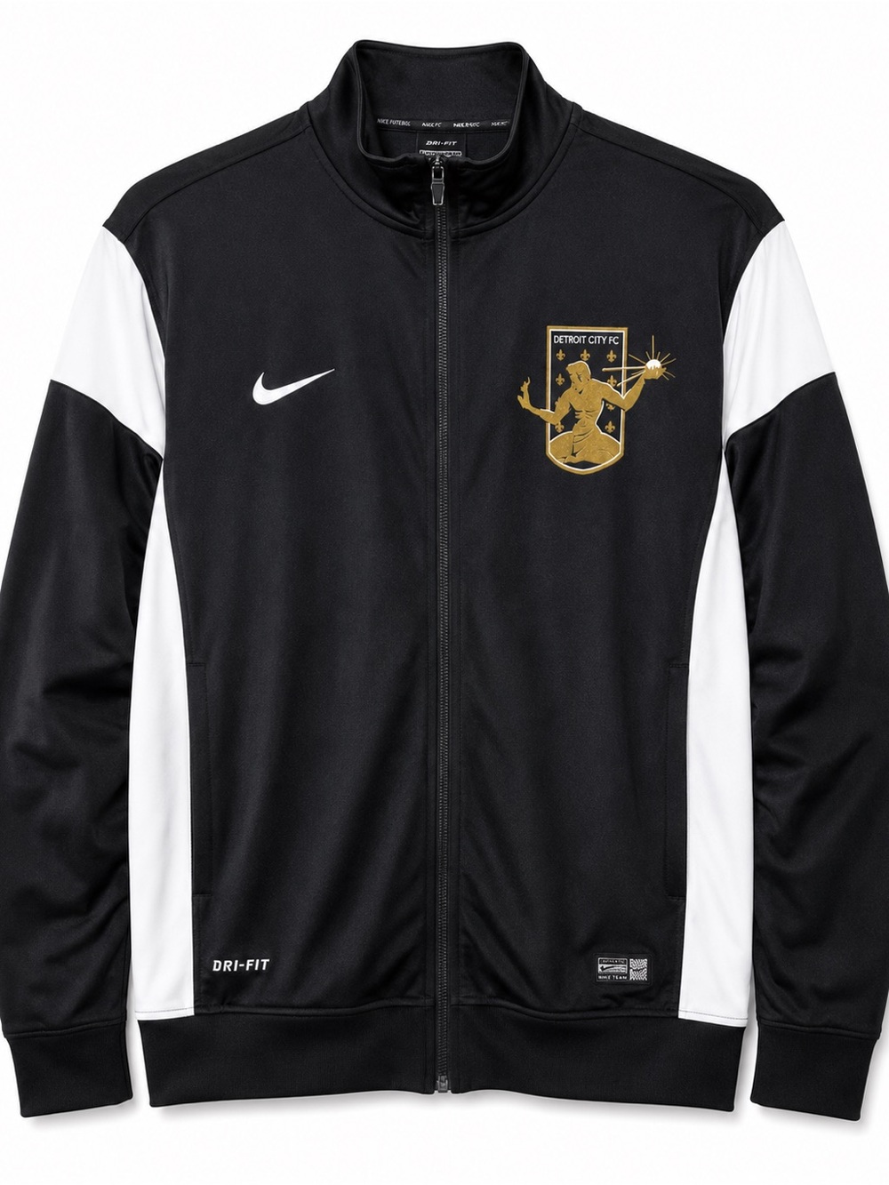 Nike Detroit City FC Dri-FIT Auth Team Sideline Jacket 2XL Black Gold Soccer
